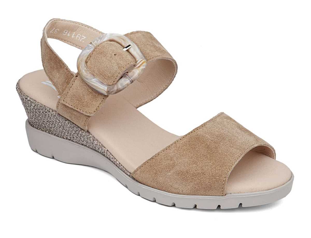 Callaghan 29116 Esperanza Sandali con Zeppa Donna Beige | ZMR9077QZ