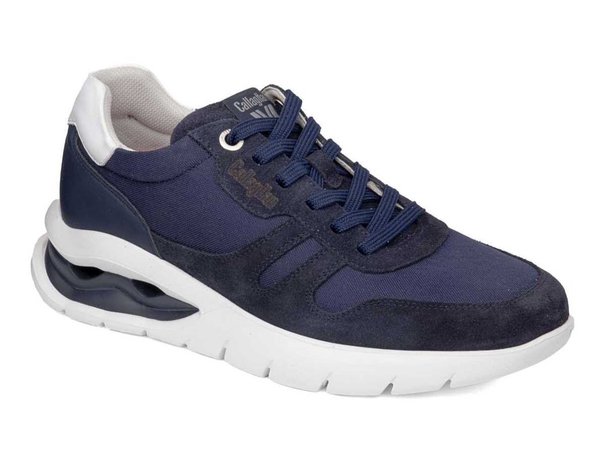 Callaghan 45416 Vento Scarpe Da Ginnastica Uomo Blu Bianche | XHO424EP