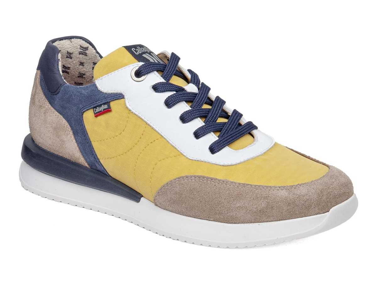 Callaghan 51100 Moses Scarpe Da Ginnastica Uomo Beige Gialle Blu | JRI9794KQ