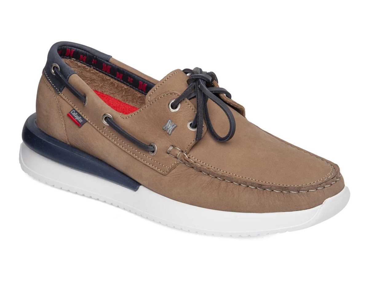 Callaghan 52100 Moses Scarpe Barca Uomo Beige Blu | BYR6338YP