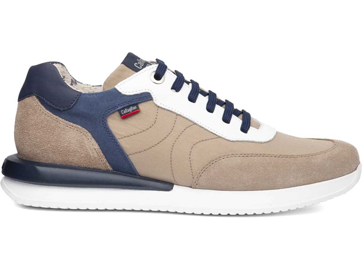 Callaghan 51100 Moses Scarpe Da Ginnastica Uomo Beige Blu | YXB1554ZM