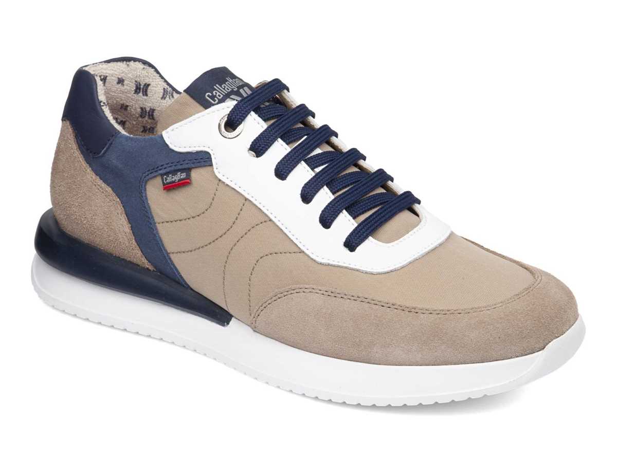 Callaghan 51100 Moses Scarpe Da Ginnastica Uomo Beige Blu | YXB1554ZM