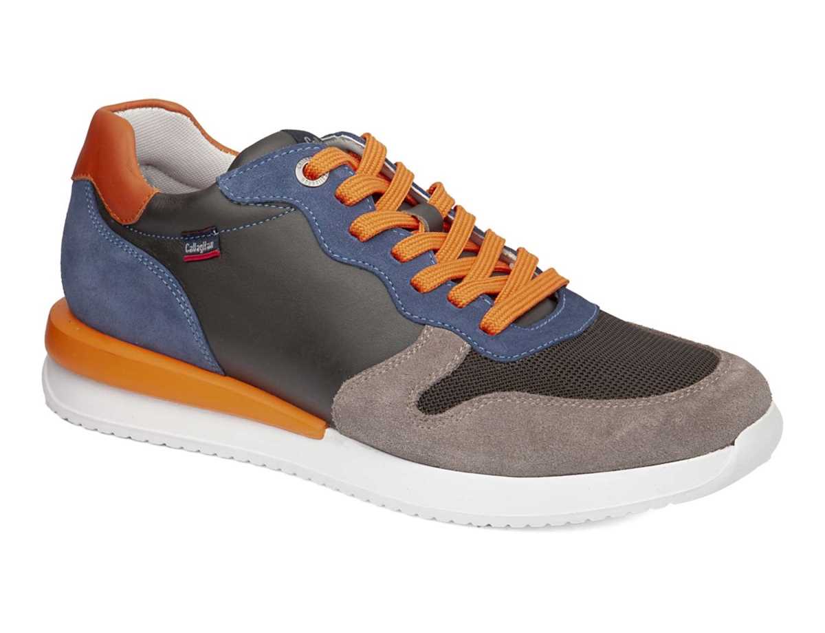 Callaghan 51103 Moses Scarpe Da Ginnastica Uomo Grigie Blu Arancioni | NQO8690SL