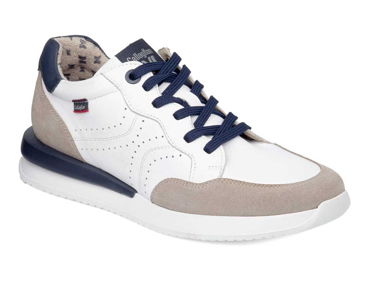 Callaghan 51107 Moses Scarpe Da Ginnastica Uomo Bianche Beige Blu | CXL8488IW