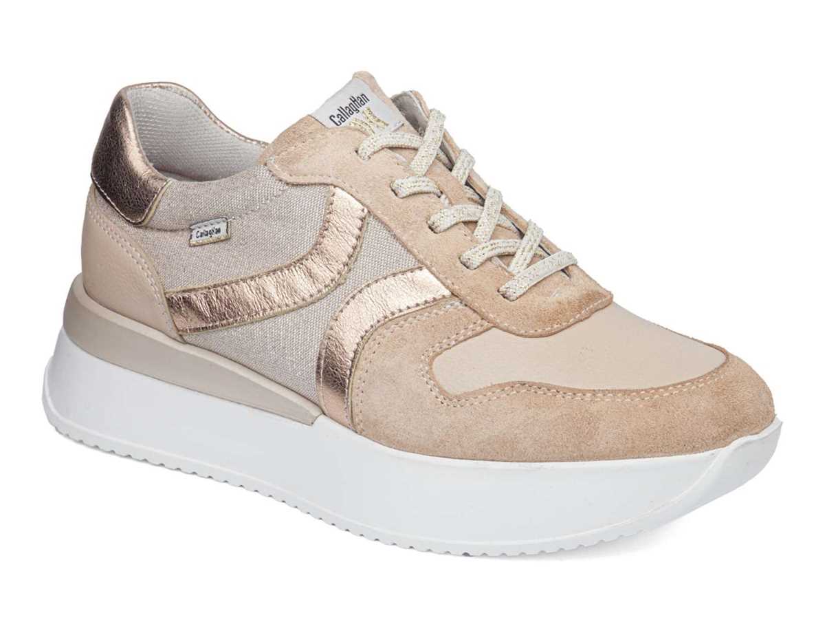 Callaghan 51204 Dina Scarpe Da Ginnastica Donna Rosa Beige Oro | WCJ5862KI