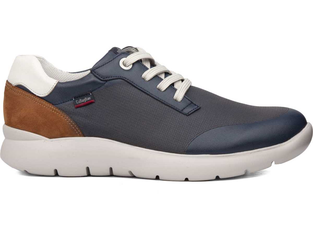 Callaghan 51308 Nuvole Scarpe Da Ginnastica Uomo Blu Marroni Bianche | JMV3536IZ